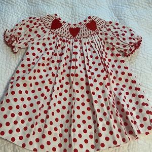 3 month smocked heart dress